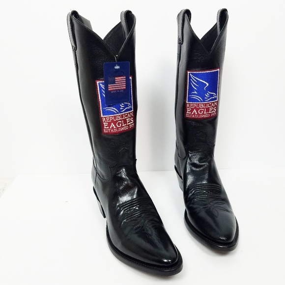 NWT Justin Western Cowgirl boots with patchwork 8B - Picture 6 of 8